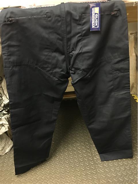 Work Trousers 38" Waist Navy Pockets fasten with zips