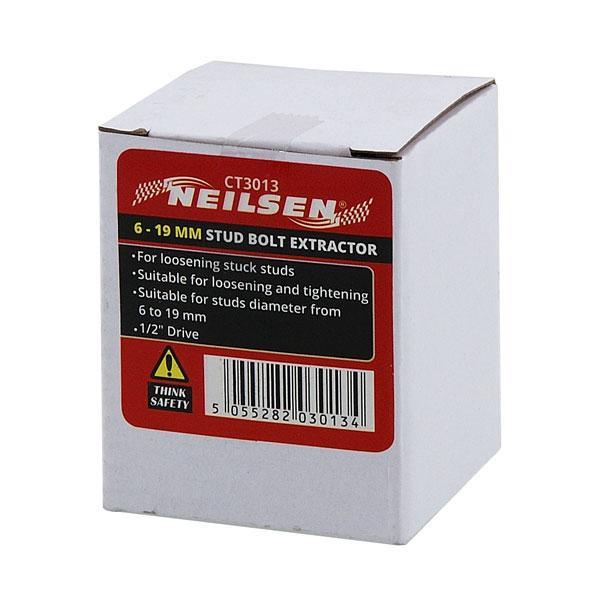 Stud Bolt Extractor 6-19mm 1/2"Dr for loosening & tightening Neilsen CT3013