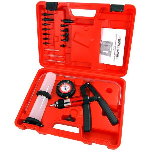 Vacuum Pressure Pump Brake Bleeding Kit 21pc By Neilsen CT3258