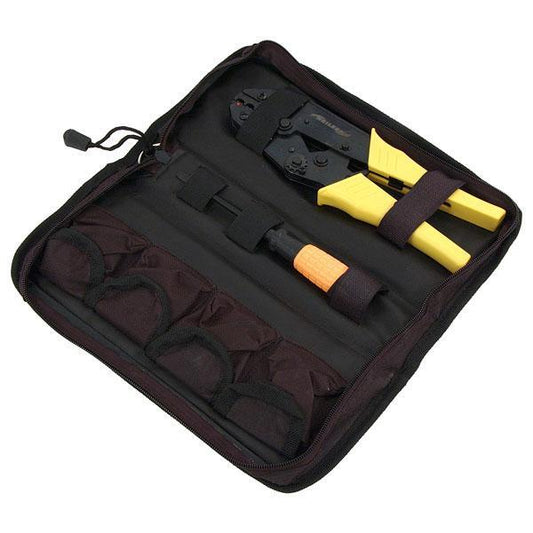 Crimping Pliers 5 Interchangeable Inserts, Screwdriver + Case Neilsen CT4123