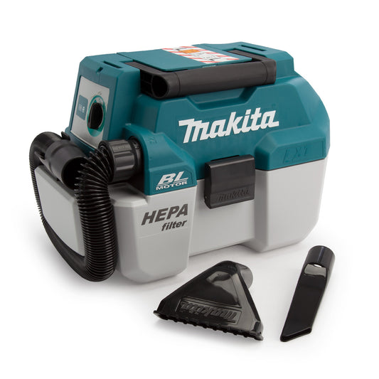 Makita 18V LXT Brushless Portable Vacuum Cleaner Body Only 2m Hose DVC750LZ