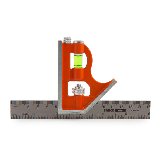 Bahco Sliding Combination Square 150mm 45 and 90 Deg Metric And Imperial CS150