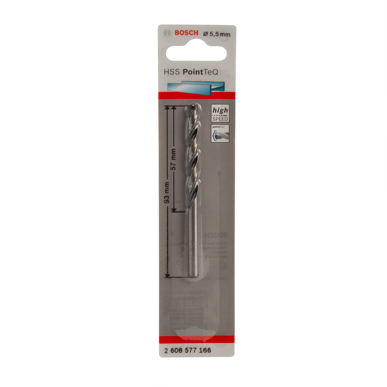 Bosch HSS PointTeQ Twist Metal Drill Bit 5.5mm Self Centring Tip 2608577166