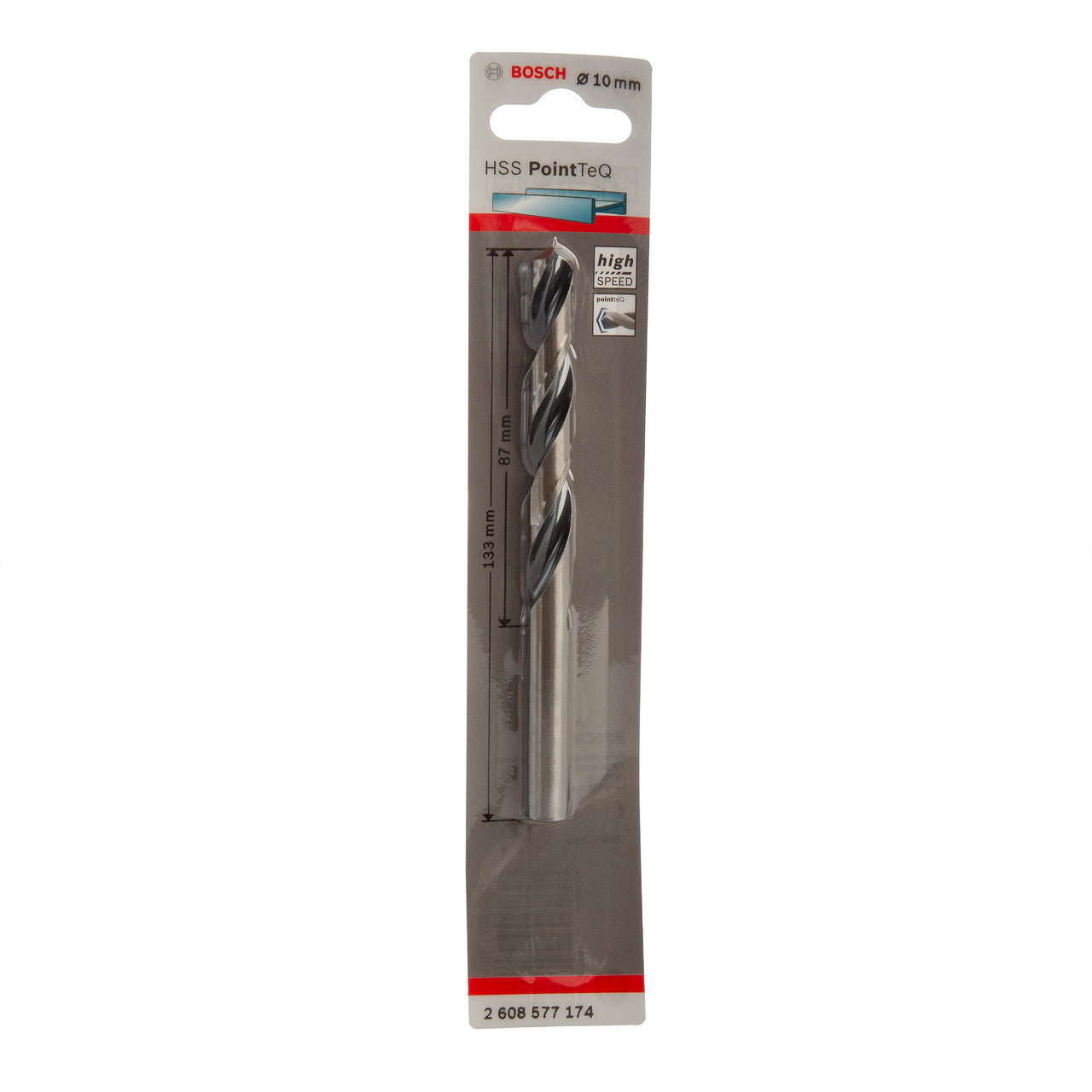 Bosch HSS PointTeQ Twist Metal Drill Bit 10mm Self Centring Tip 2608577174