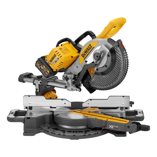 Dewalt 54V XR FlexVolt 250mm Sliding Mitre Saw 2 x 6.0Ah Batteries DCS727T2