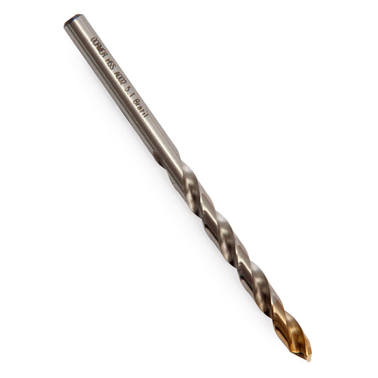 Dormer HSS TiN Coated Tip Jobber Drill Bits 5.1mm Box Of 10 A002