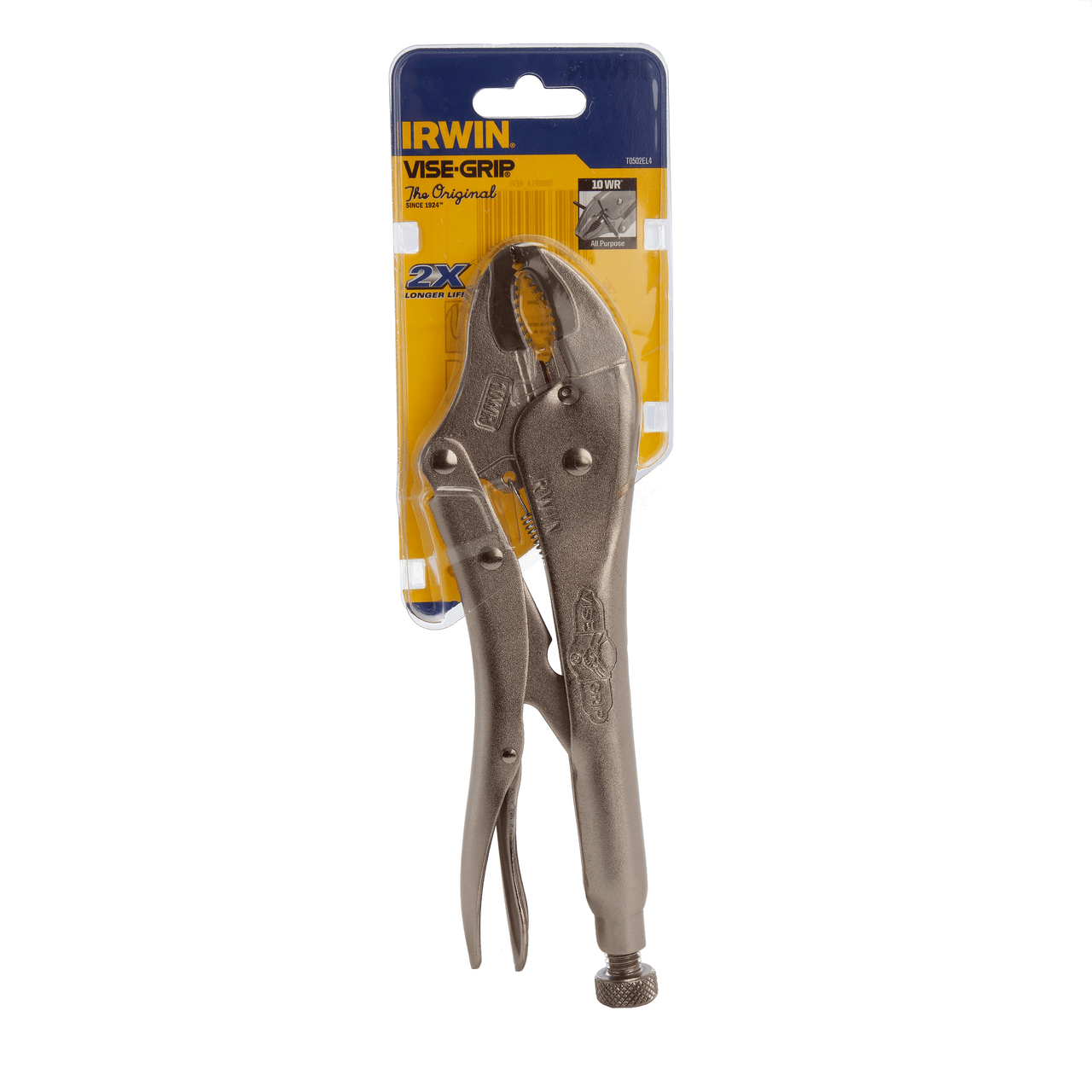 Irwin T0502EL4 Vise Grip Curved Jaw Locking Plier With Wire Cutter 10" / 250mm