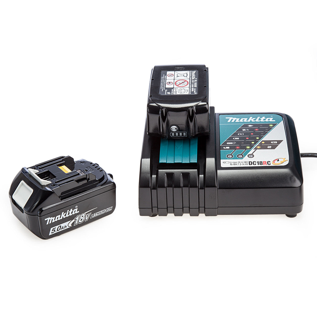 Makita 18V LXT SDS Plus Rotary Hammer Drill 2 x 5.0Ah Batteries MakPac DHR242RTJ