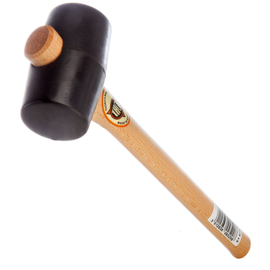 Thor Black Rubber Mallet 54mm 310g Length 320mm Wood Shaft 61-952