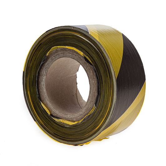 Ultratape Non adhesive Black and Yellow Barrier Tape 70mm x 500m NA70500BY