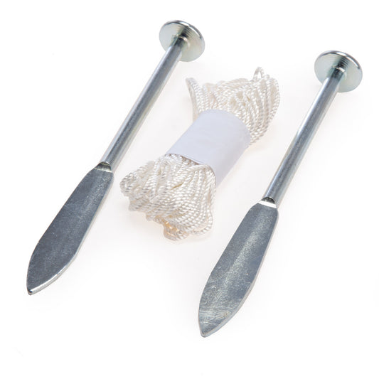 RST Builders Line and Pins Set 50ft 15m Steel Pins Nylon Cord RTR91P