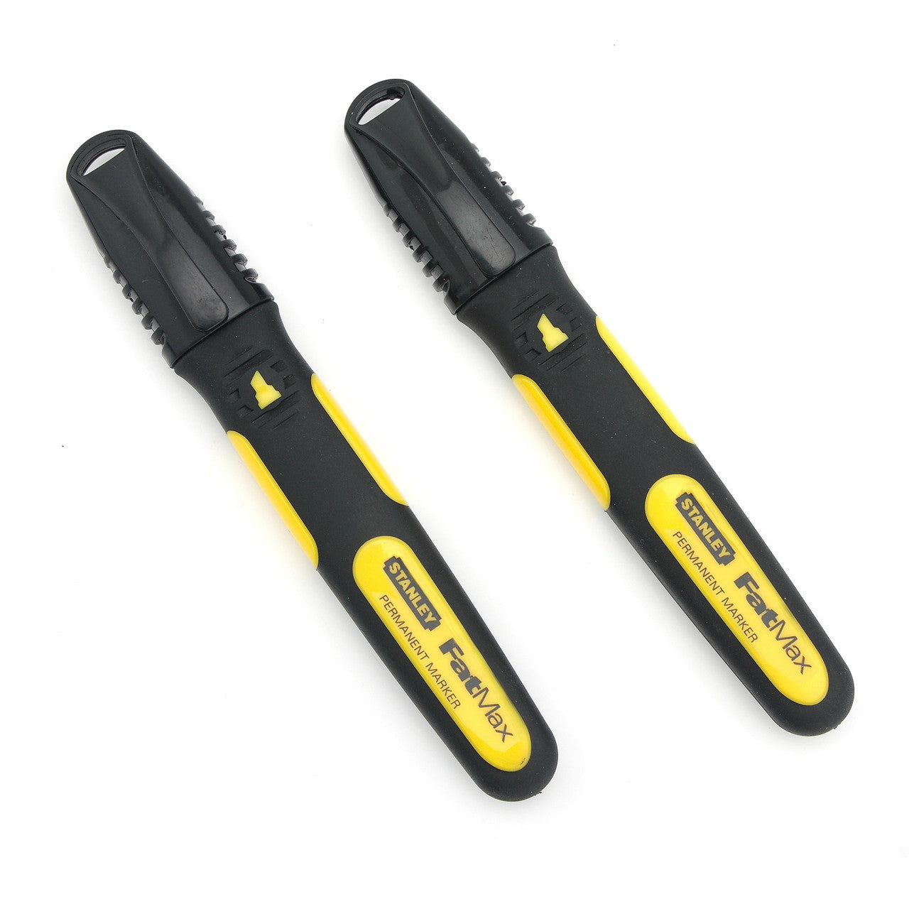 Stanley 0-47-314 FatMax Chisel Tip Black Marker Pens (Pack of 2)