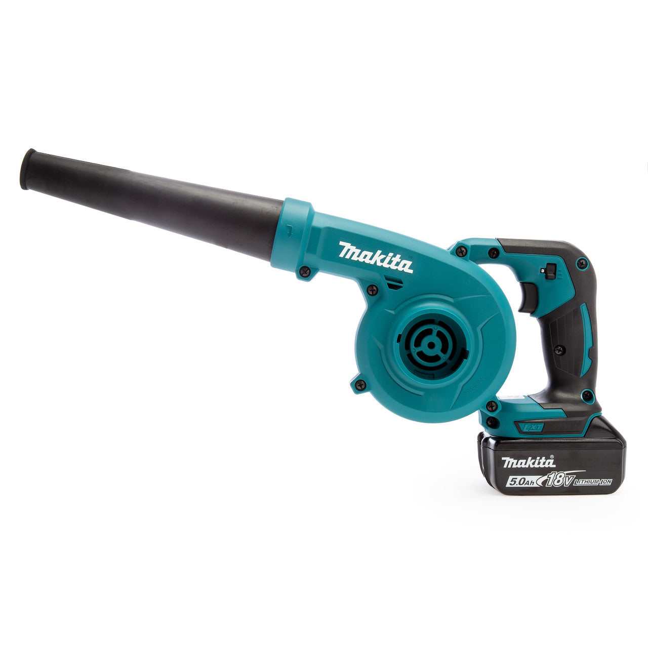 Makita 18V LXT Blower Vacuum 1x 5.0Ah Battery Variable Speed 3 Settings DUB185RT