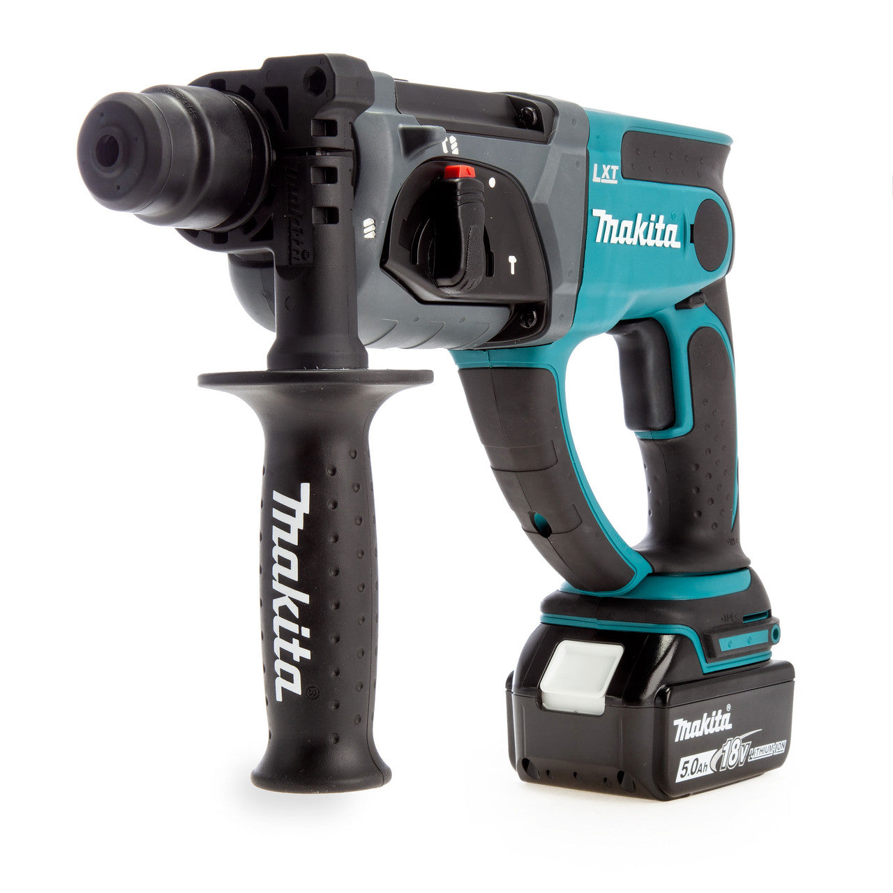 Makita 18V LXT SDS Plus Rotary Hammer Drill 1x 5.0Ah Batteries Makpac DHR202RT1J
