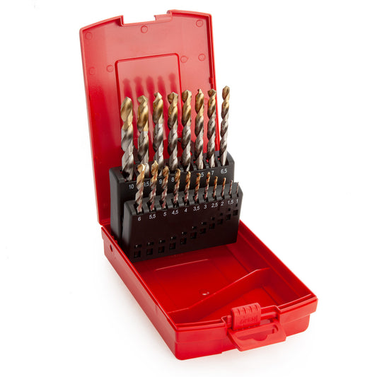 Dormer A002 HSS TiN Coated Tip Jobber Drill Bit Set (19 Piece)