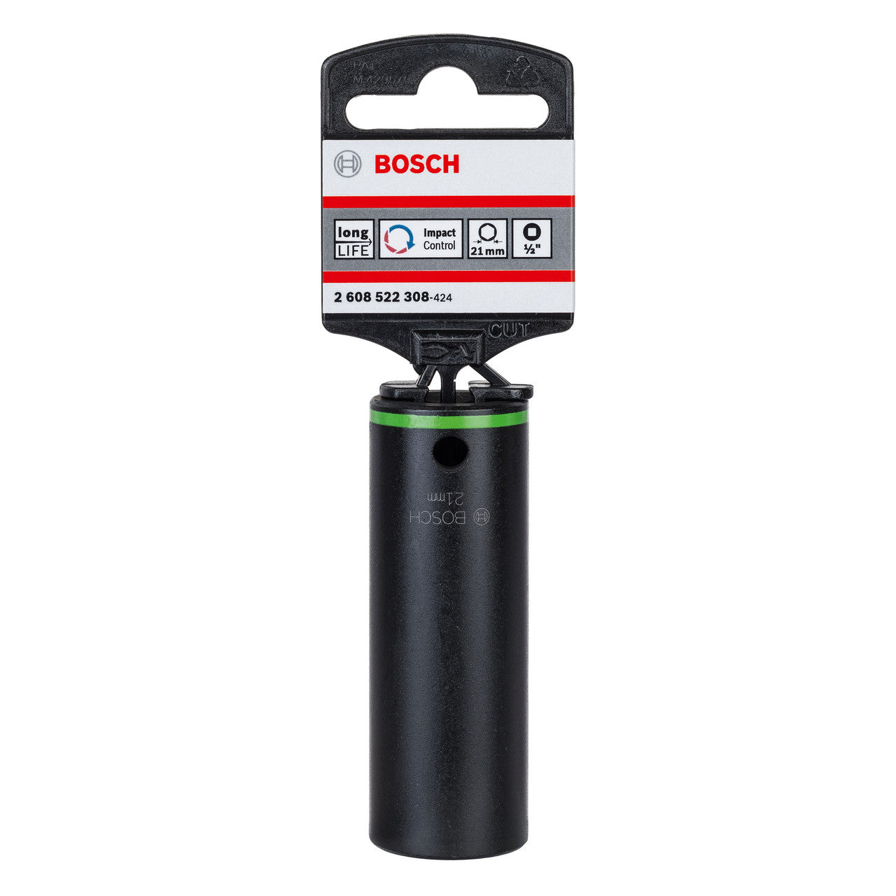 Bosch 2608522308 1/2 Inch Drive Impact Socket 21mm