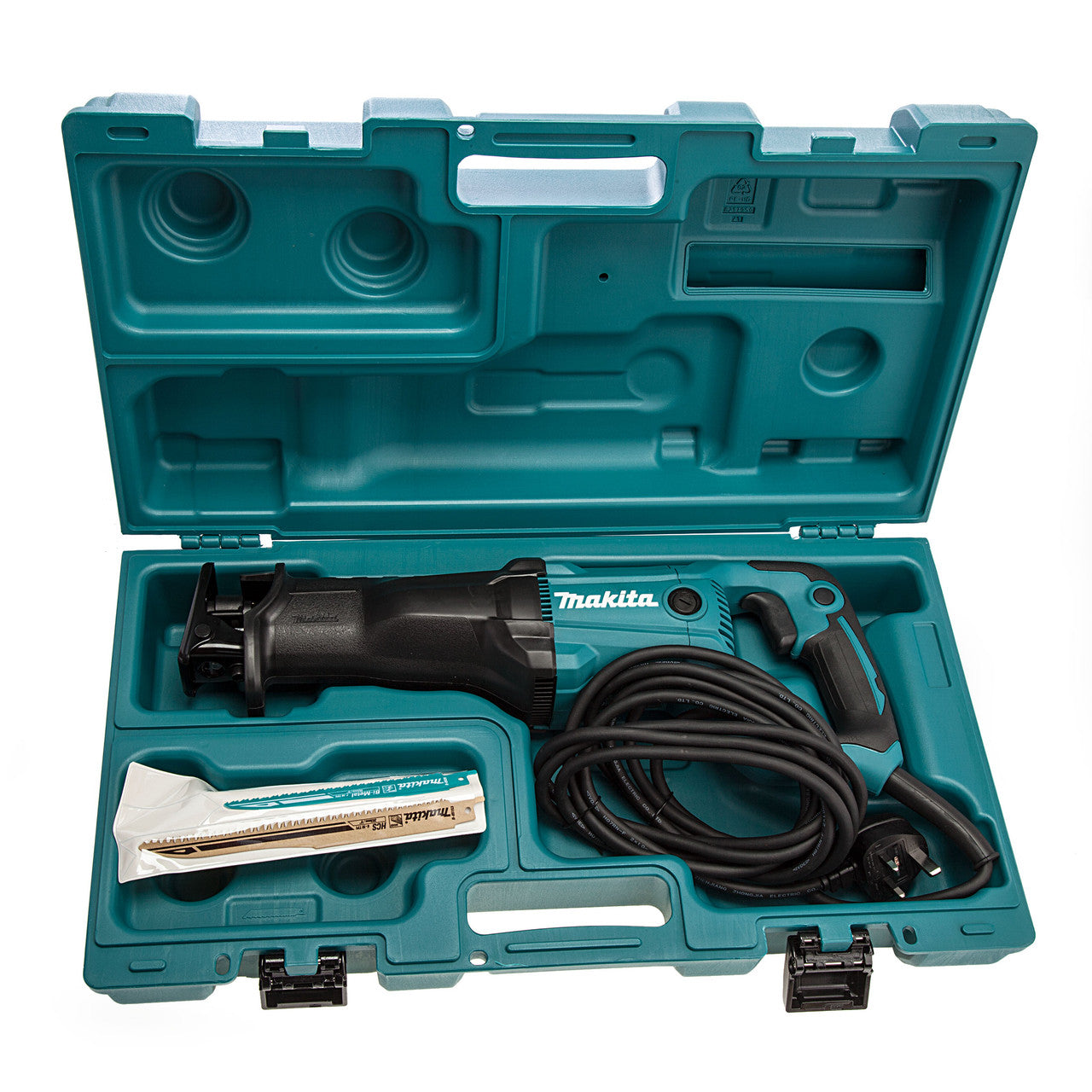 Makita Reciprocating Saw 240V 1200W 3 Blades & Carry Case Cap 255mm JR3051TK