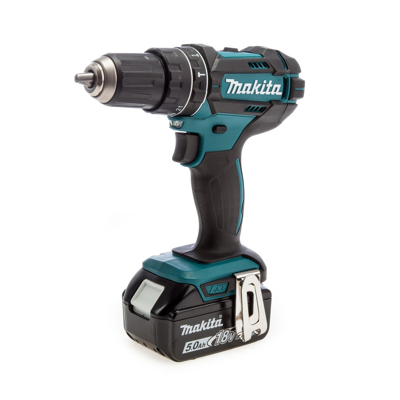 Makita 18V/36V Combi Drill & SDS Plus Rotary Hammer Twin pk 4 x 5.0Ah DLX2137PTJ