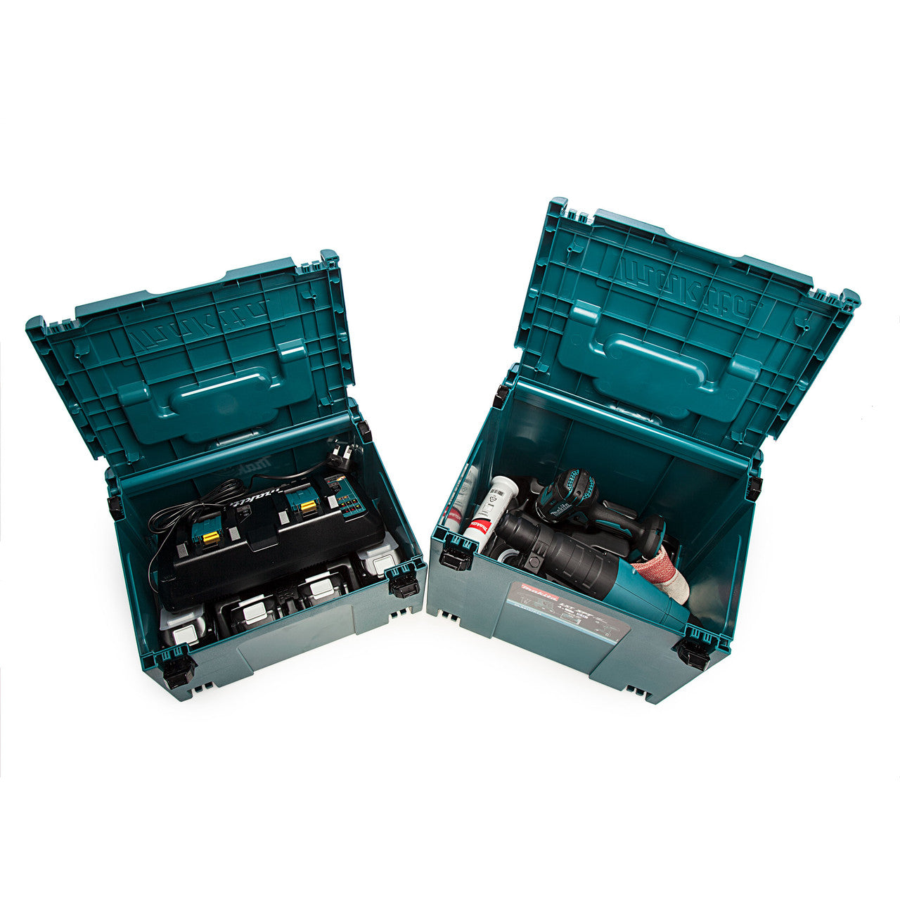 Makita 18V/36V Combi Drill & SDS Plus Rotary Hammer Twin pk 4 x 5.0Ah DLX2137PTJ