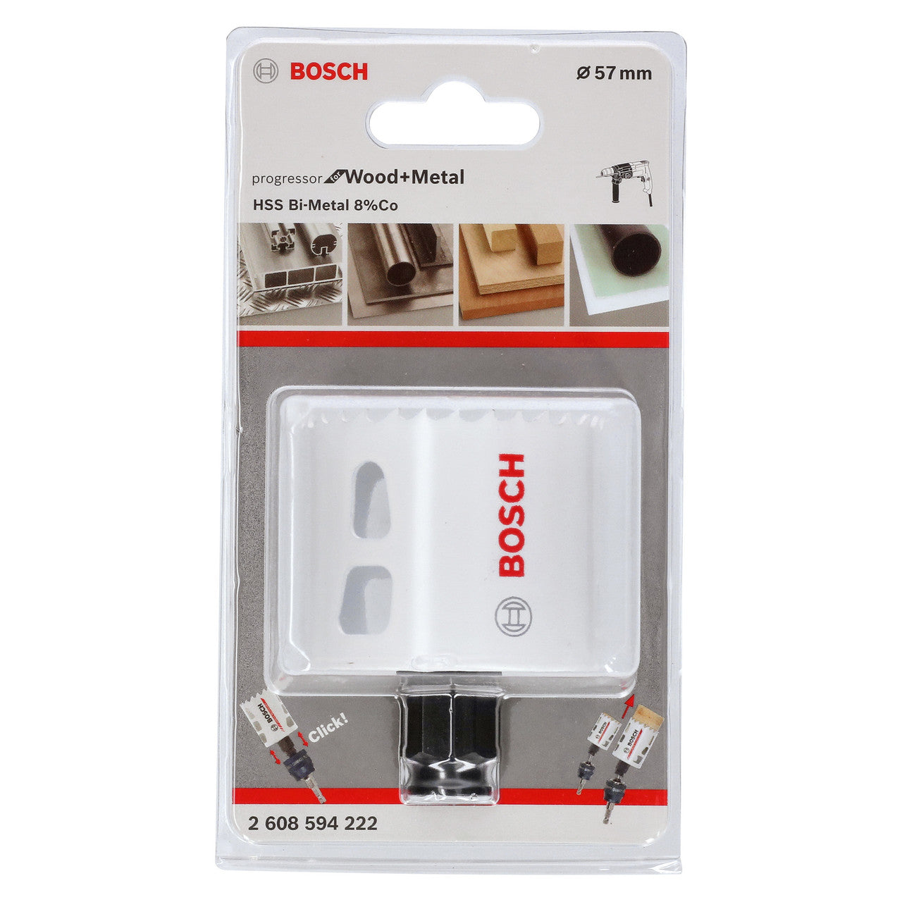 Bosch 2608594222 HSS-Bi Metal Progressor Hole Saw 57mm