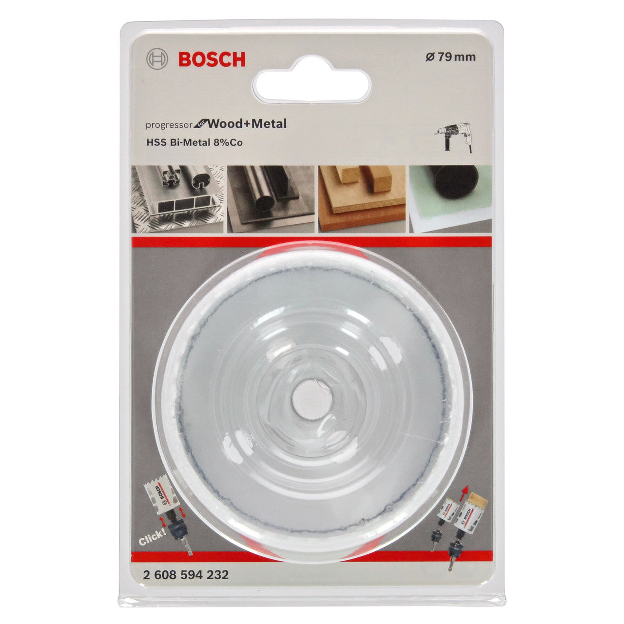 Bosch HSS-Bi Metal Progressor Hole Saw 79mm 8% Cobalt 2608594232