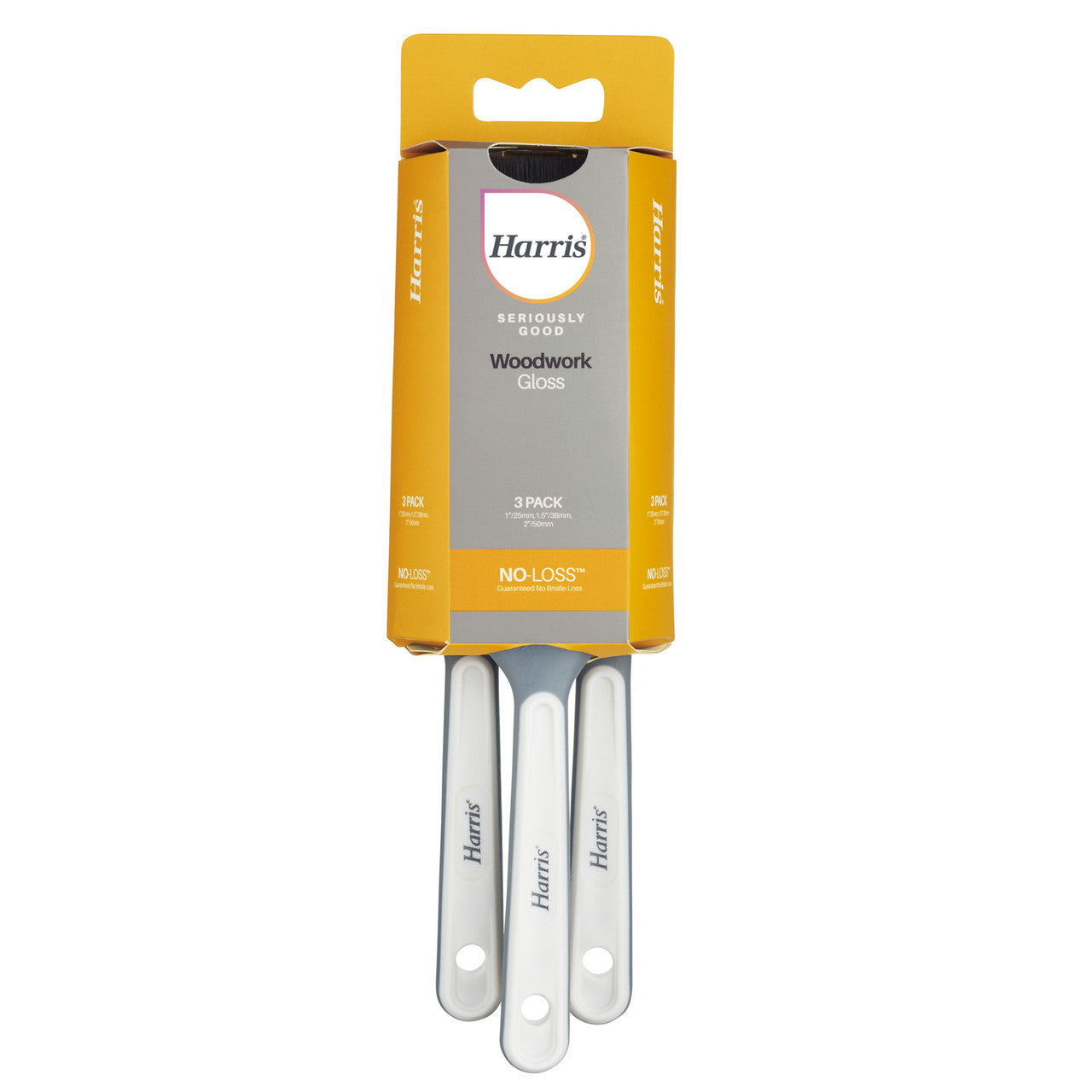Harris 102021010 Seriously Good Woodwork Gloss Paint Brush (Pack of 3)