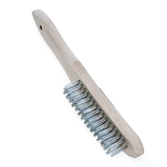 Lynwood 4 Row Wire Brush Wood Handle Steel Wire BR808