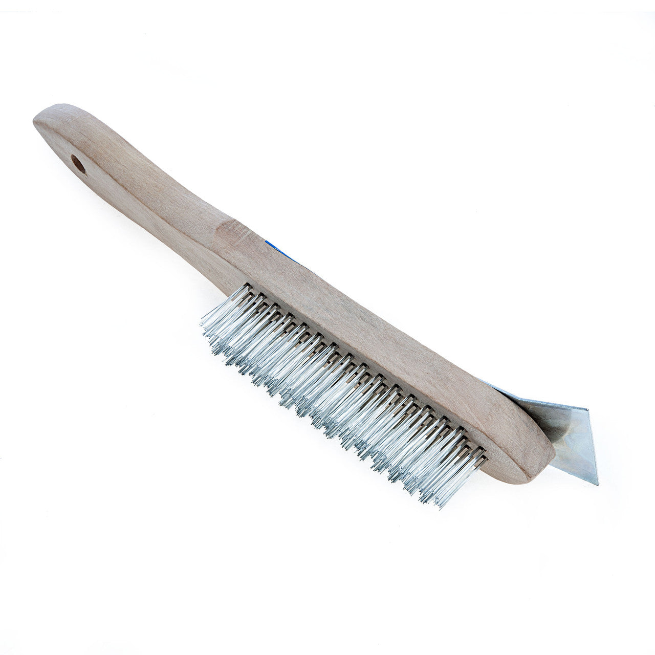 Lynwood 4 Row Wire Brush with Scraper Wood Handle Steel Wire BR808S