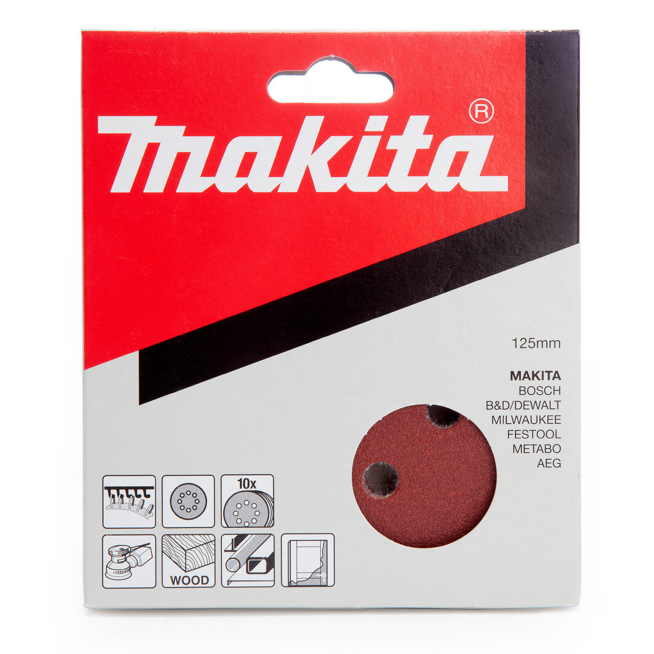 Makita Sanding Discs 180 Grit 125mm 10 Pack P-43583