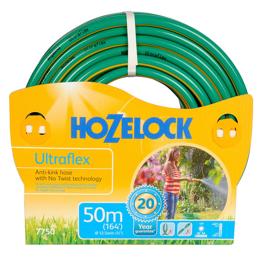 Hozelock Ultraflex Garden Hose 12.5mm x 50 Metres Anti Kink Twist & UV 7750
