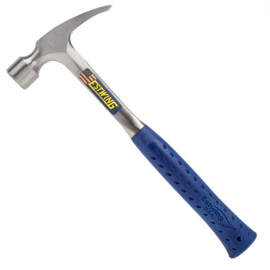 Estwing Smooth Face Framing Hammer One Piece Steel With Vinyl Grip 22oz E3/22SR