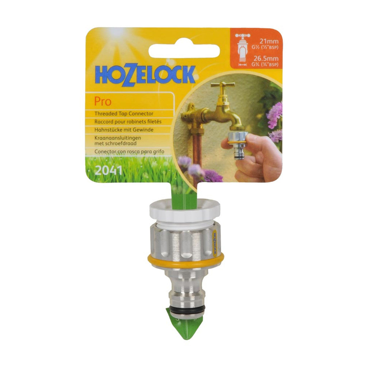 ****Hozelock Pro Metal Threaded Tap Connector 21 -26.5mm 2041
