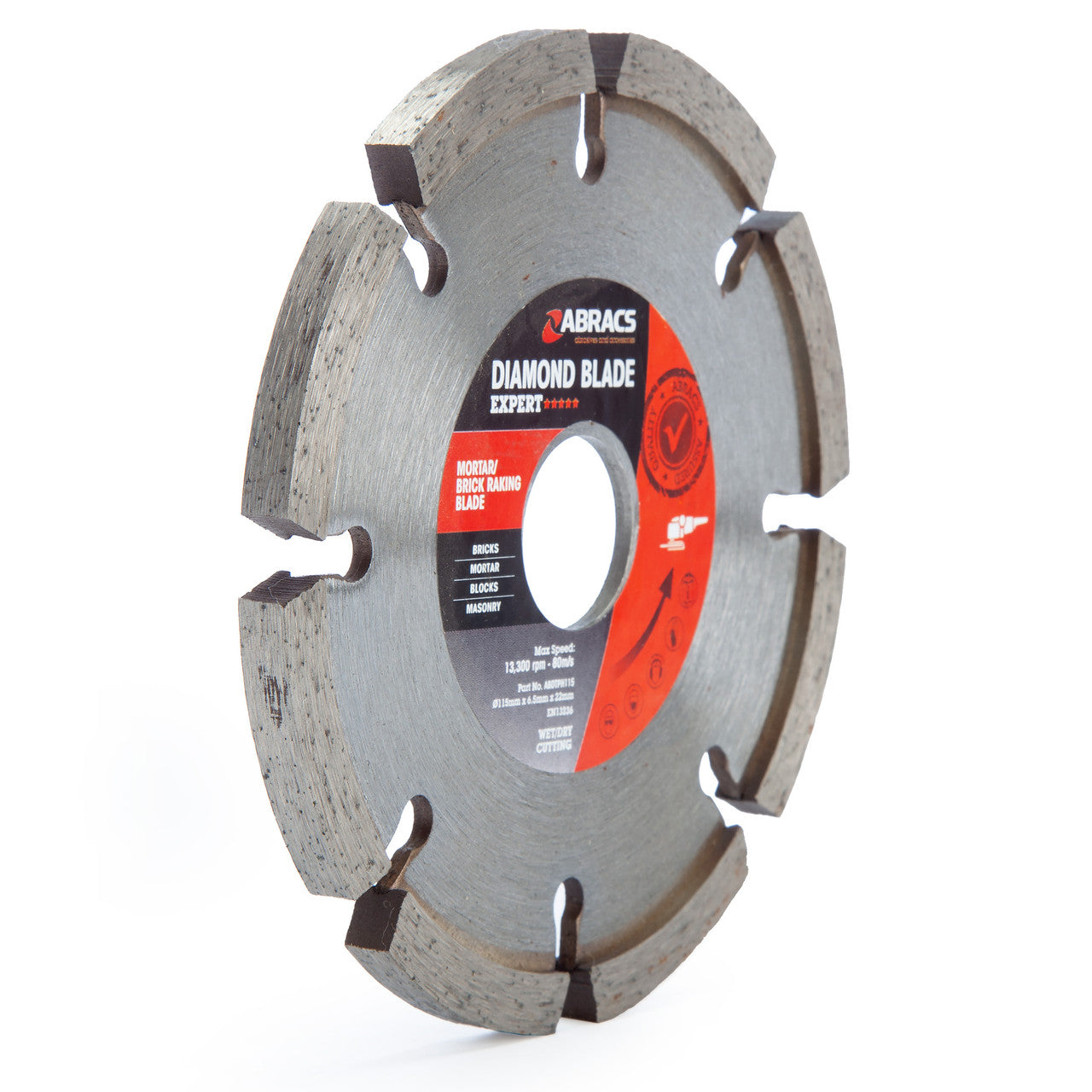Abracs Expert Mortar Brick Raking Diamond Blade 115mm x 6.5mm x 22mm ABDBTPH115