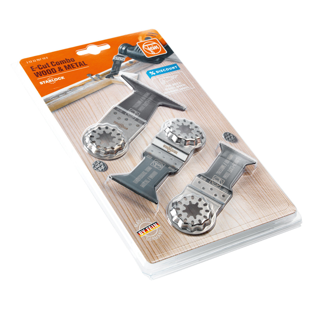 Fein Starlock E-Cut Combo Wood & Metal Cutting Blade Set 3 Piece 35222967100