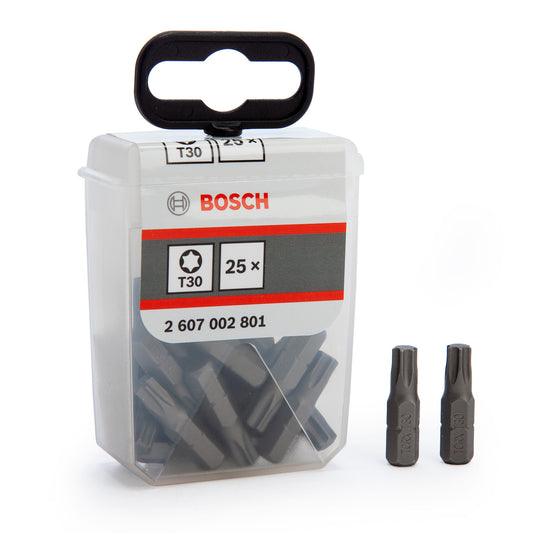Bosch T30 Extra Hard Torx Screwdriver Bits Pack Of 25 2607002801