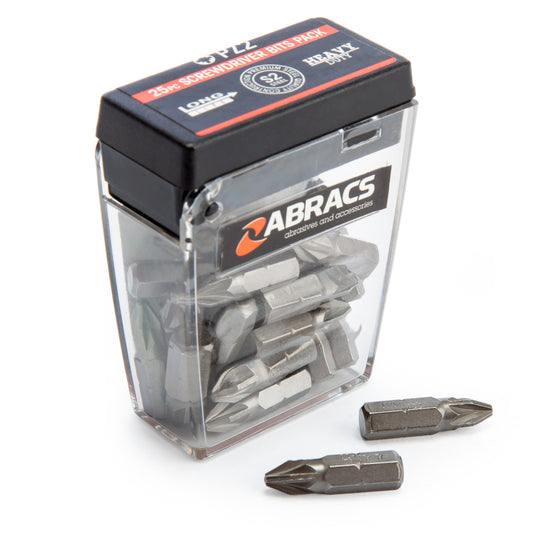 Abracs PZ2 Screwdriver Bits 25mm Pack Of 25 PZ225
