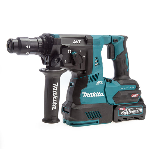 Makita 40VMax XGT Brushless SDS+ Rotary Hammer Drill 2 × 2.5Ah Batts HR004GD203