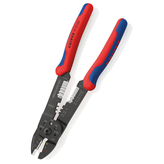 Knipex Electrical Crimping Pliers 240mm For Cutting & Wire Stripping 9722240SB