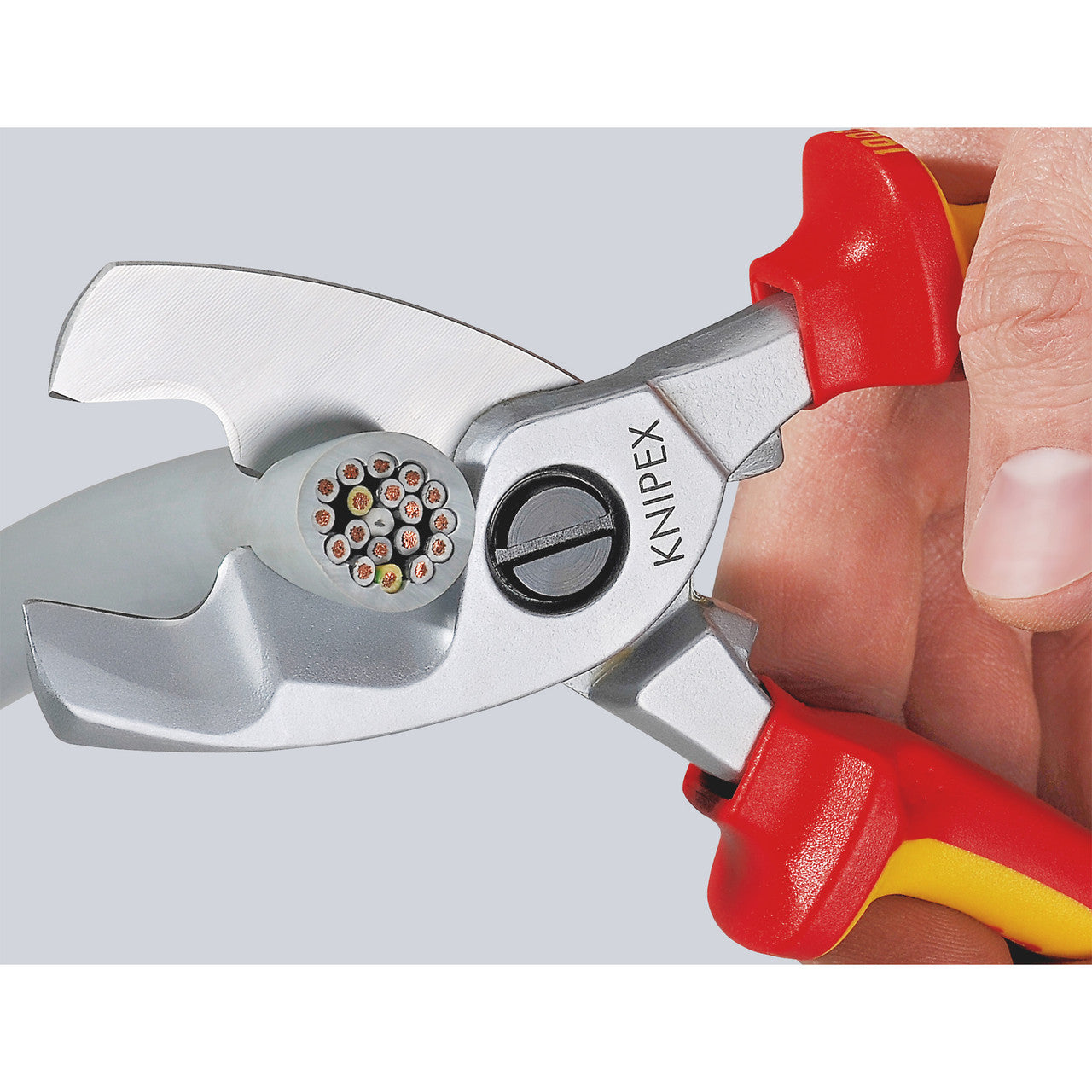 Knipex Cable Shears Twin Cutting Edge VDE 1000V 200mm Insulated Grips 9516200SB