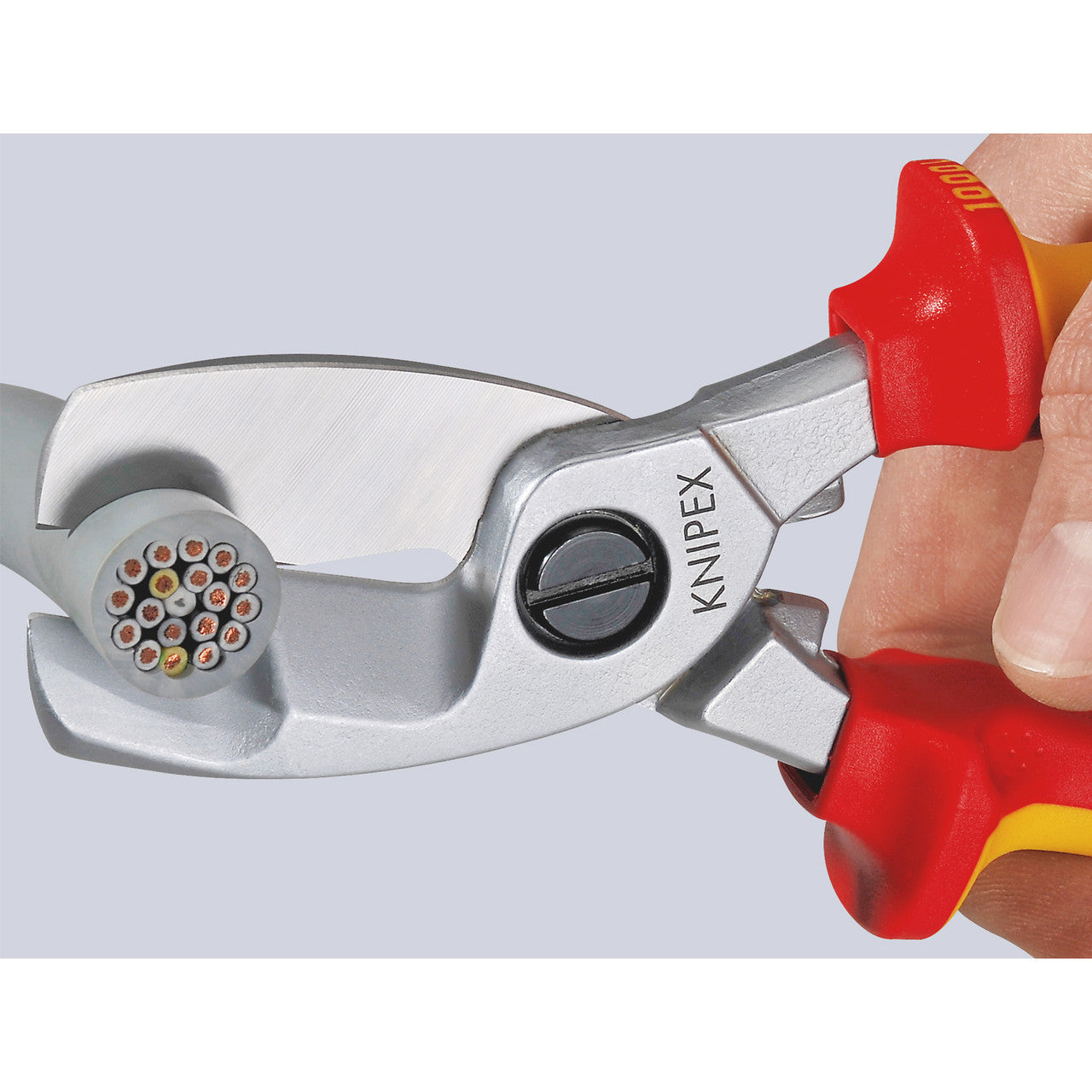 Knipex Cable Shears Twin Cutting Edge VDE 1000V 200mm Insulated Grips 9516200SB