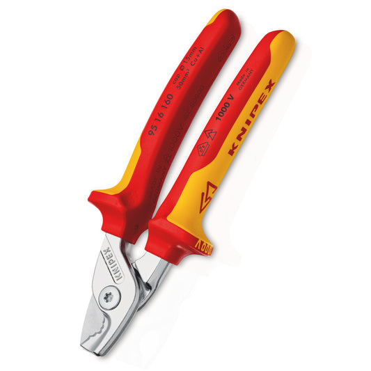 Knipex StepCut Cable Shears VDE 1000V 160mm Cuts 15 mm 50 mm² 9516160SB