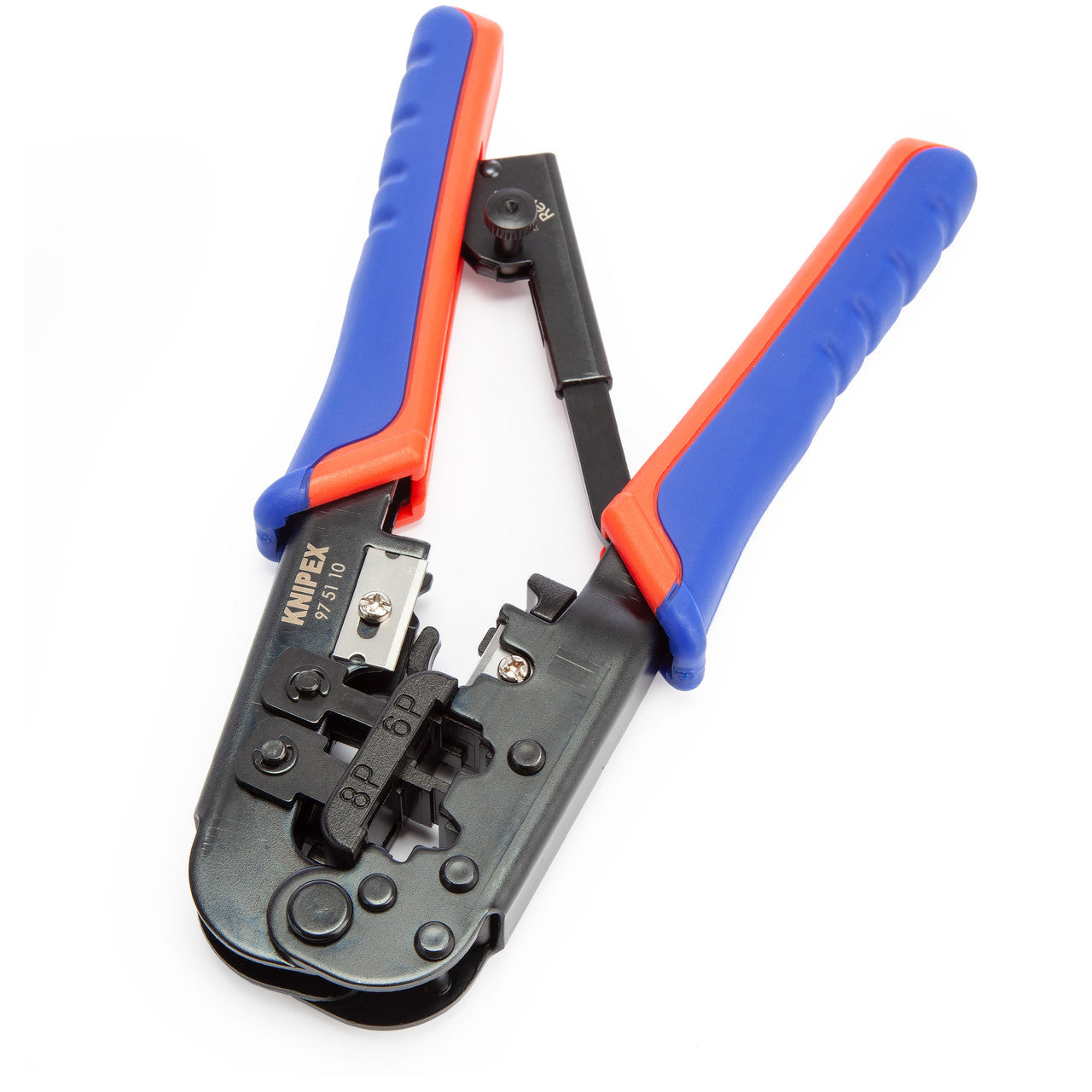 Knipex Parallel Crimping Pliers For 6 And 8  Pole Western Plugs 190mm 975110SB