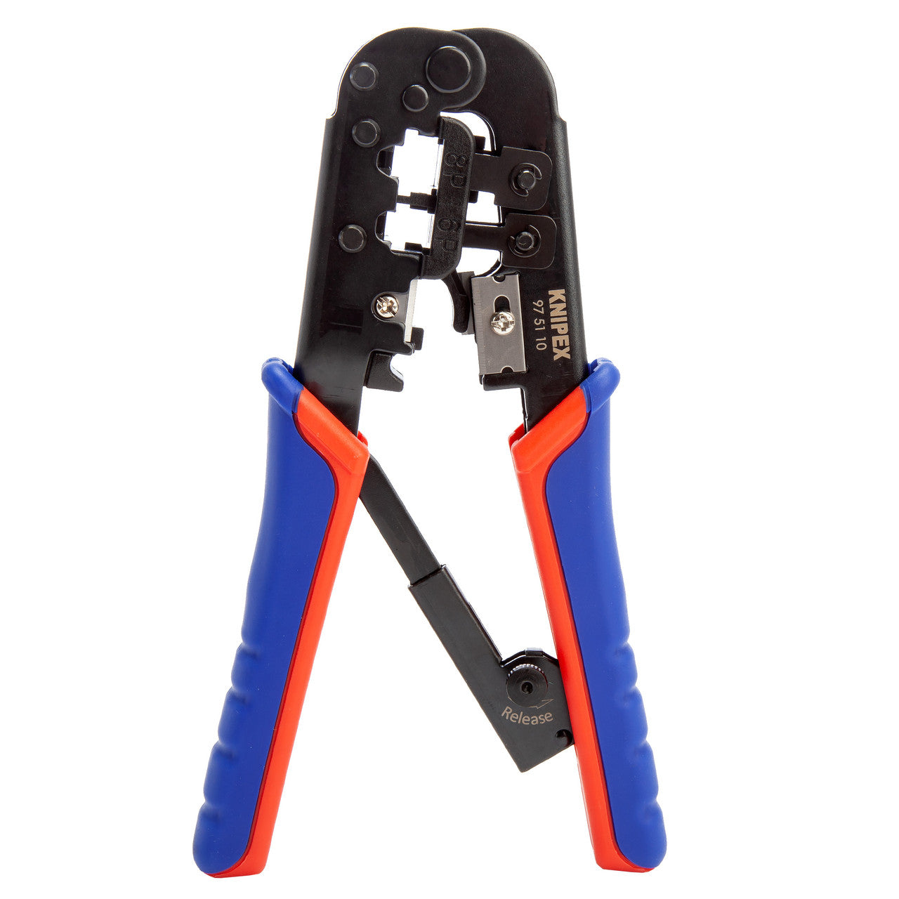 Knipex Parallel Crimping Pliers For 6 And 8  Pole Western Plugs 190mm 975110SB