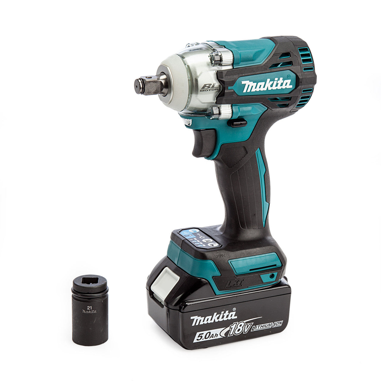 Makita 18V LXT 1/2" Brushless Impact Wrench 2 x 5.0Ah Batteries DTW300TX2