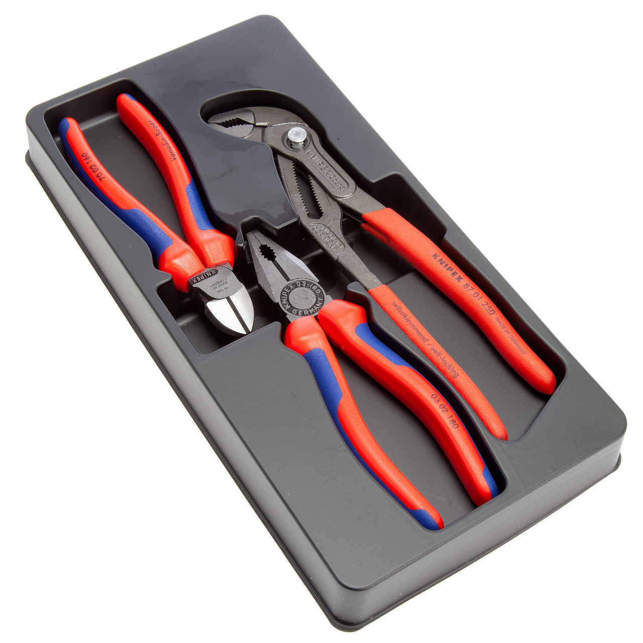 Knipex Plier Set 3 Pc Combination Diagonal Cutters & Water Pump Pliers 002009V01