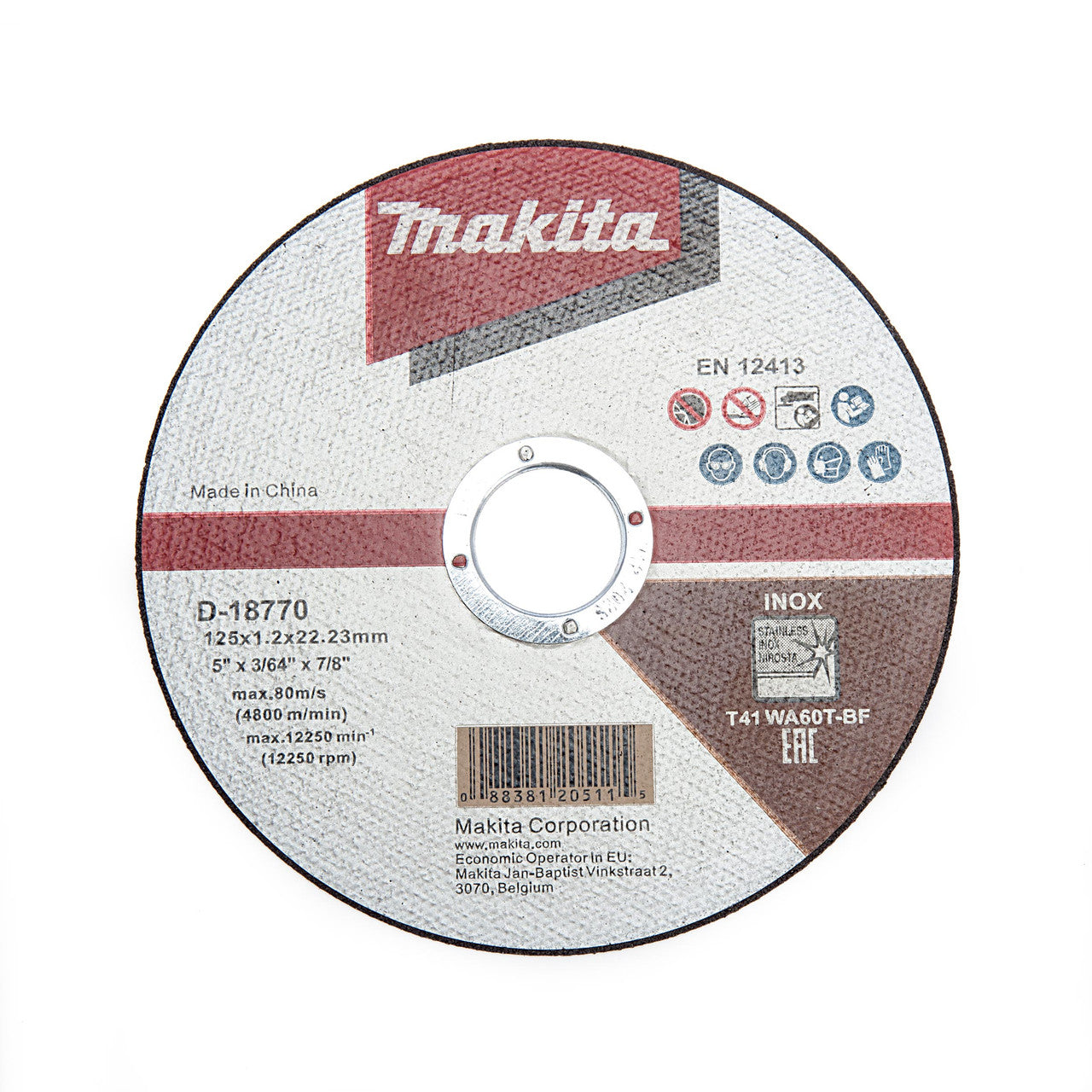 Makita D-18770 Thin Cutting Disc 125mm x 1.2mm (Tub of 100)