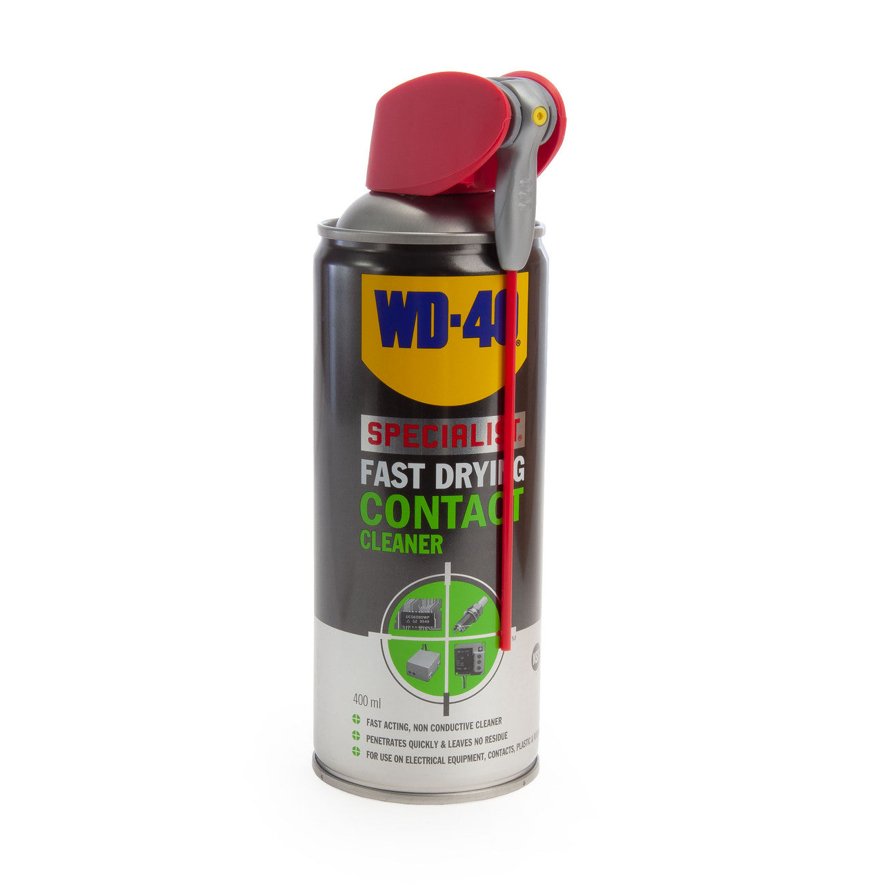 WD40 Specialist Fast Drying Contact Cleaner 400ml 12pk Oil Dirt Dust Flux 44376