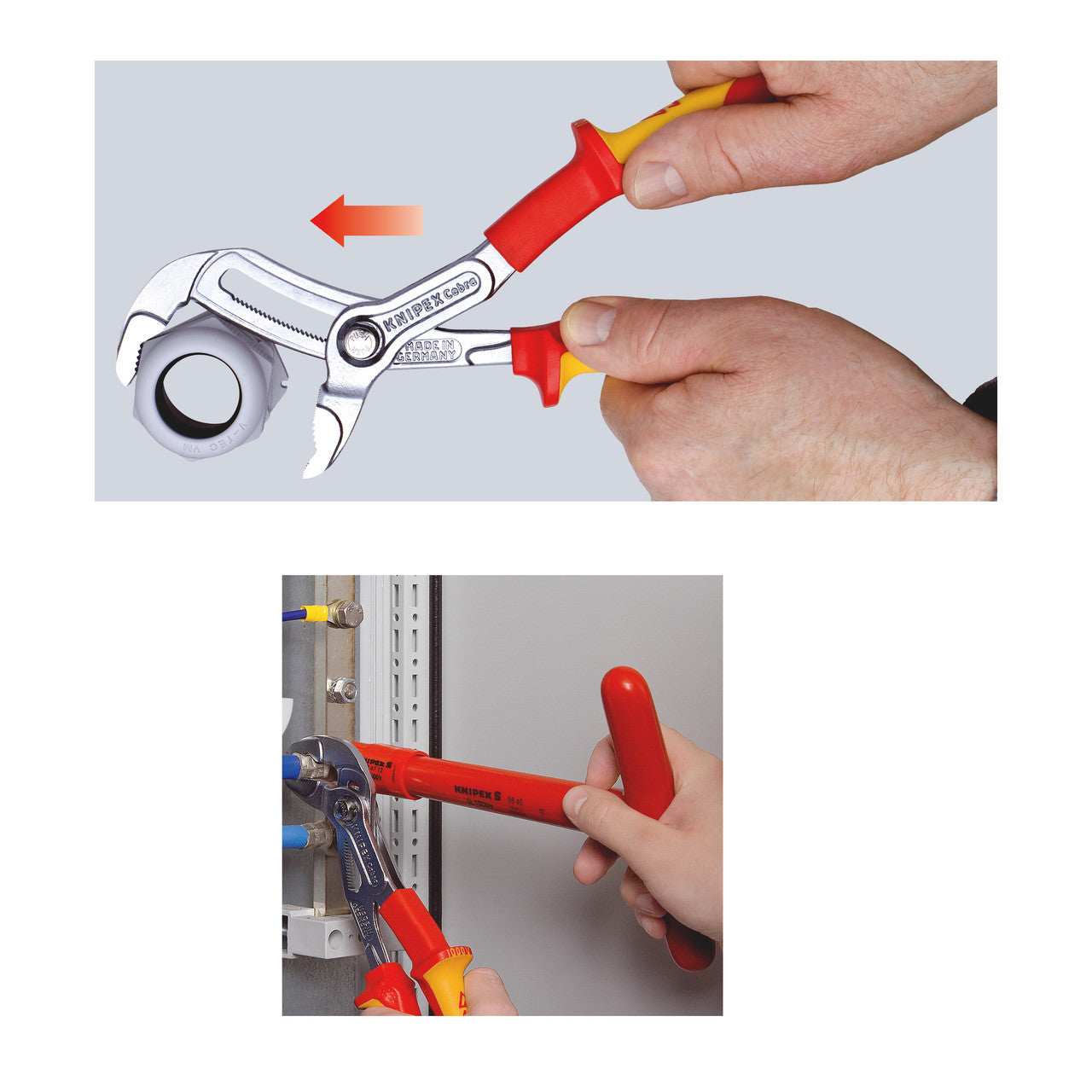 Knipex Cobra Hightech Water Pump Pliers VDE 1000V 250mm Capacity 50mm 8726250SB