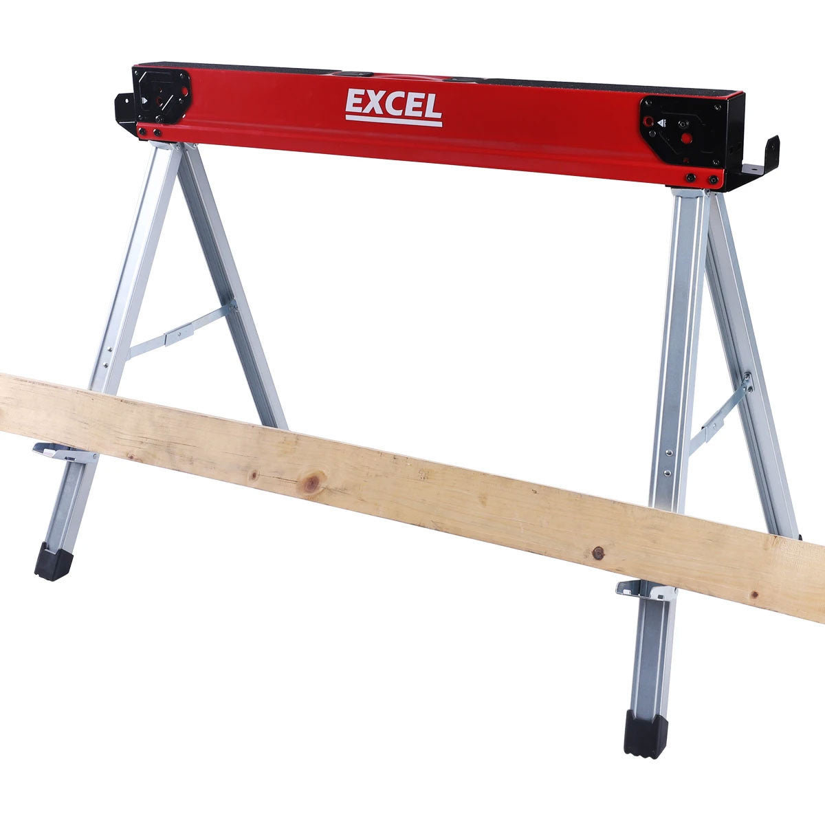Excel 8502 Heavy Duty Steel Folding Saw Horse 1178kg Capacity (Twin Pack)