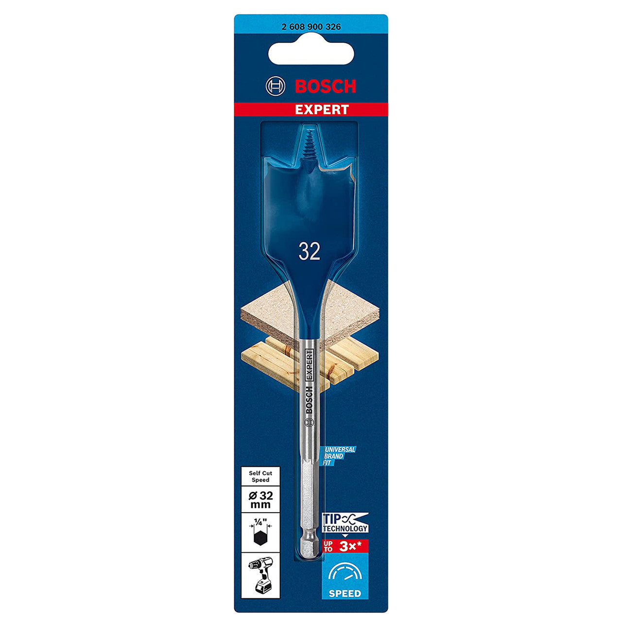 Bosch Expert SelfCut Speed Spade Wood Drill Bit 32mm x 152mm 2608900326
